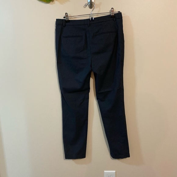 Skinny Blue Pinstripe Zara Trousers Small - Picture 1 of 3